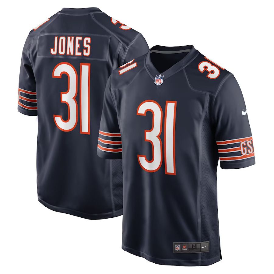 Men Chicago Bears #31 Jaylon Jones Nike Navy Game Player NFL Jersey->chicago bears->NFL Jersey
